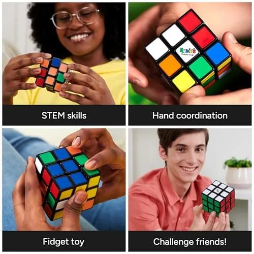 Rubik's The Original 3x3 Cube & Brain Teaser Fidget Toy | Classic Puzzle for Ages 8+ thumbnail 5