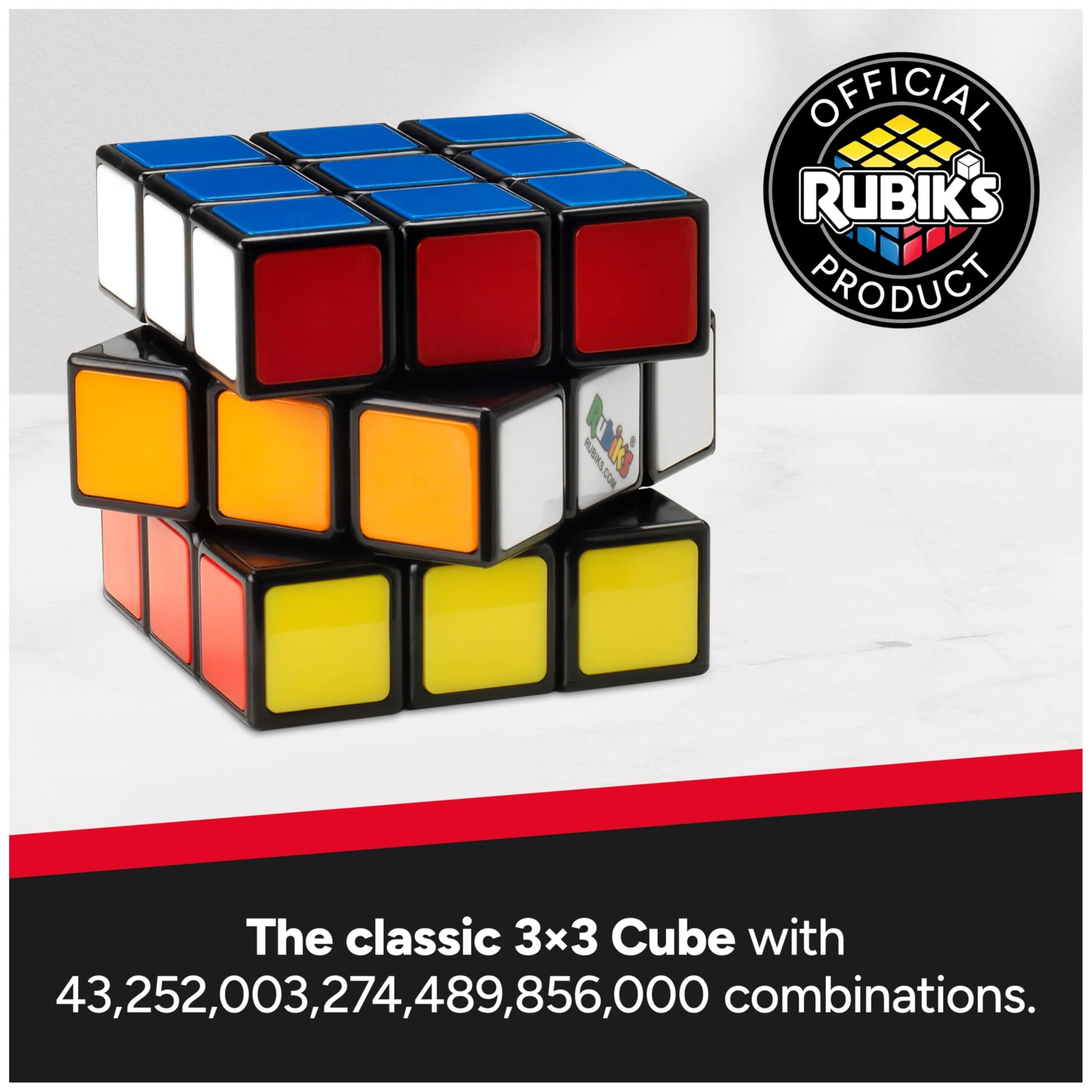 Rubik's Original 3x3 Cube | Classic Brain Teaser Puzzle for Ages 8+ - view 3