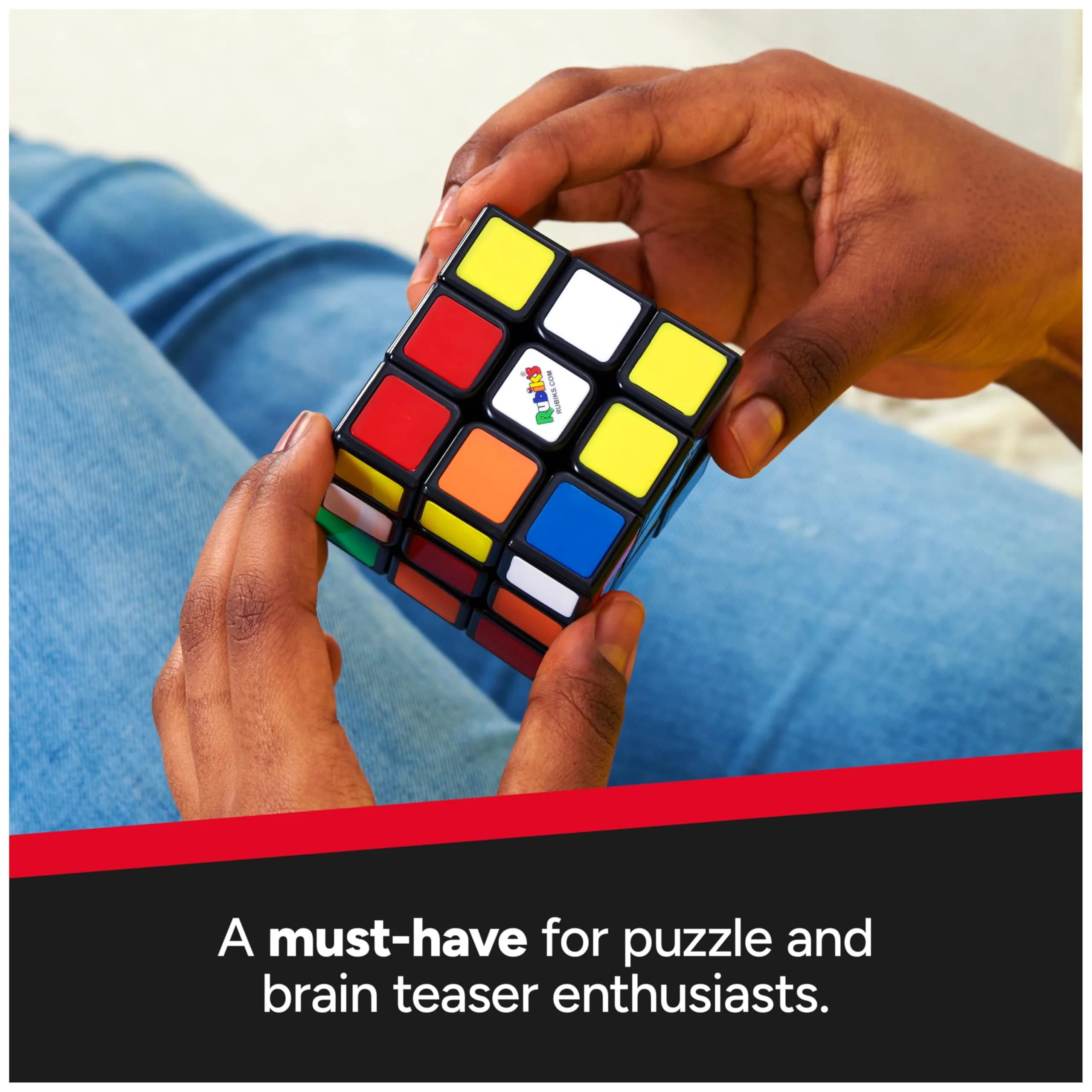 Rubik's Original 3x3 Cube | Classic Brain Teaser Puzzle for Ages 8+ - view 4