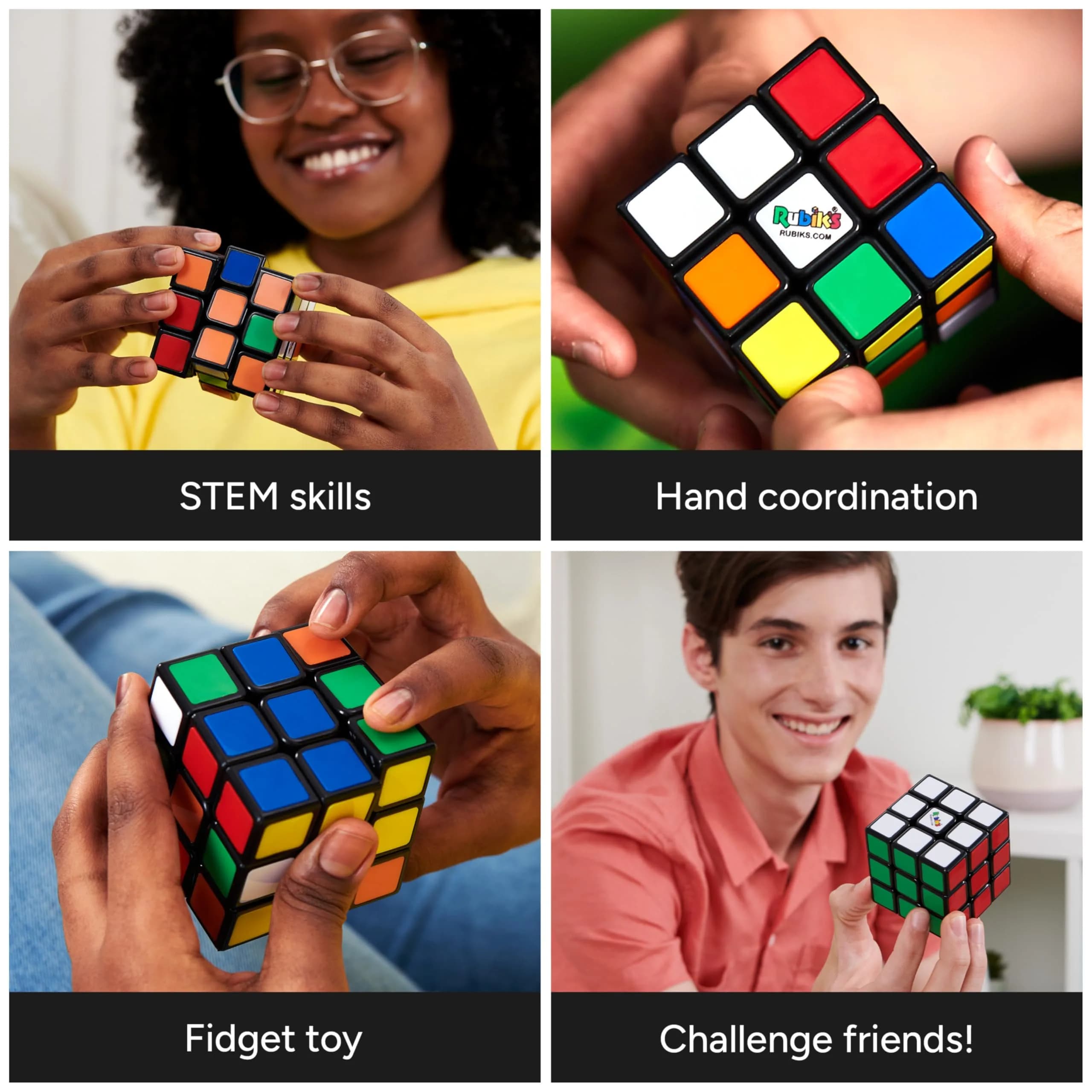 Rubik's Original 3x3 Cube | Classic Brain Teaser Puzzle for Ages 8+ - view 5