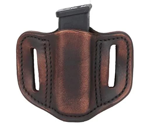 1791 GUNLEATHER Double Stack Magazine Holster, OWB 9mm Leather Mag Pouch | Concealed Carry Leather Holster thumbnail 1