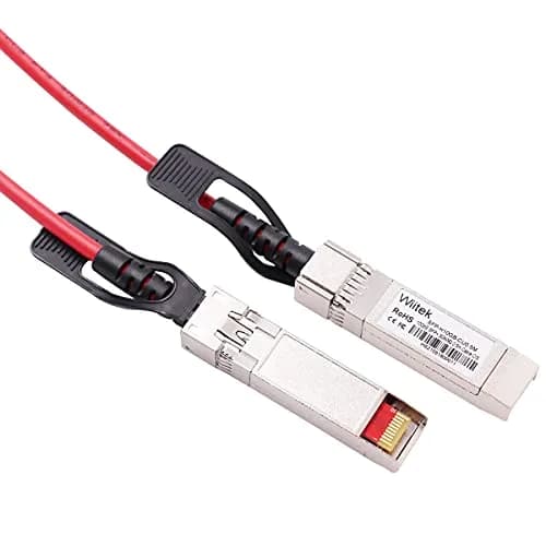 Wiitek Red 0.5m SFP+ DAC Twinax Cable | 10Gbps Passive Copper Cable for Cisco, Ubiquiti, Servers thumbnail 2
