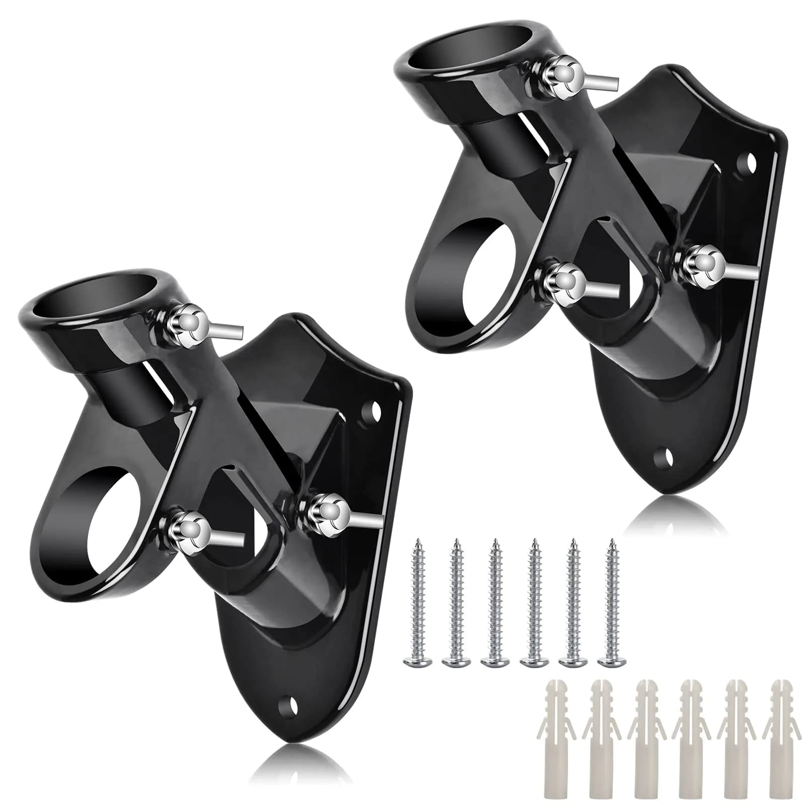 Haoridul Heavy Duty Flag Pole Holder 2-Pack | Rust-Free Aluminum Mount for 1" Poles