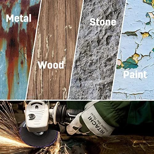 LAIWOO Strip Disc Wheel 100mm (4") x 15.875mm (5/8") | Diamond Abrasive for Paint & Rust Removal thumbnail 4