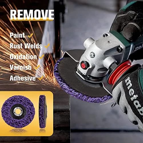 LAIWOO Strip Disc Wheel 100mm (4") x 15.875mm (5/8") | Diamond Abrasive for Paint & Rust Removal thumbnail 6