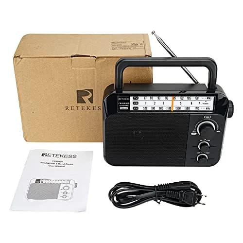 Retekess TR604W AM FM NOAA Radio, Portable Emergency Weather Radios (Black) | 22cm (8.66in) - 746g thumbnail 7