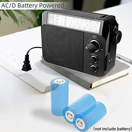 Retekess TR604W AM FM NOAA Radio, Portable Emergency Weather Radios (Black) | 22cm (8.66in) - 746g thumbnail 3