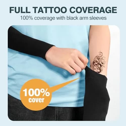 Rescoto UV Protection Cooling Arm Sleeves 2 Pairs | UPF 50 Sun & Tattoo Cover for Men Women Youth thumbnail 3
