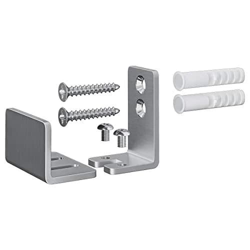 SMARTSTANDARD 2 Pack Adjustable U Shape Barn Door Floor Guides, Silver | Stainless Steel, Flat Bottom Design, Easy Install thumbnail 6