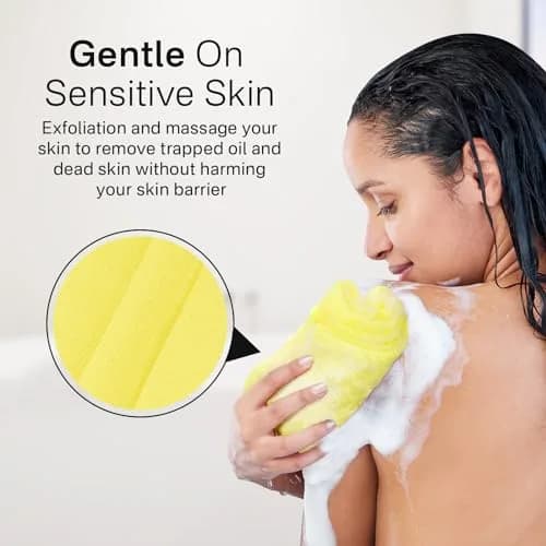 Yiclick Exfoliating Washcloth Towel 3-Pack | Back Scrubber for Shower Bath Washer thumbnail 5