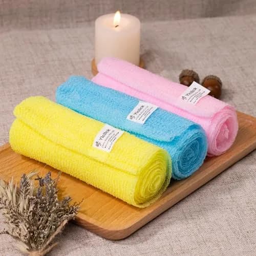 Yiclick Exfoliating Washcloth Towel 3-Pack | Back Scrubber for Shower Bath Washer - view 2