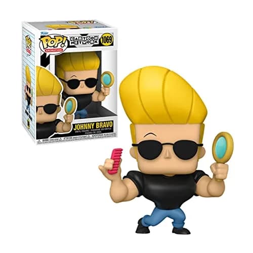 Funko POP! Animation Johnny Bravo with Mirror & Comb Vinyl Figure | 9.5 cm (3.75-inch) Collectible thumbnail 3