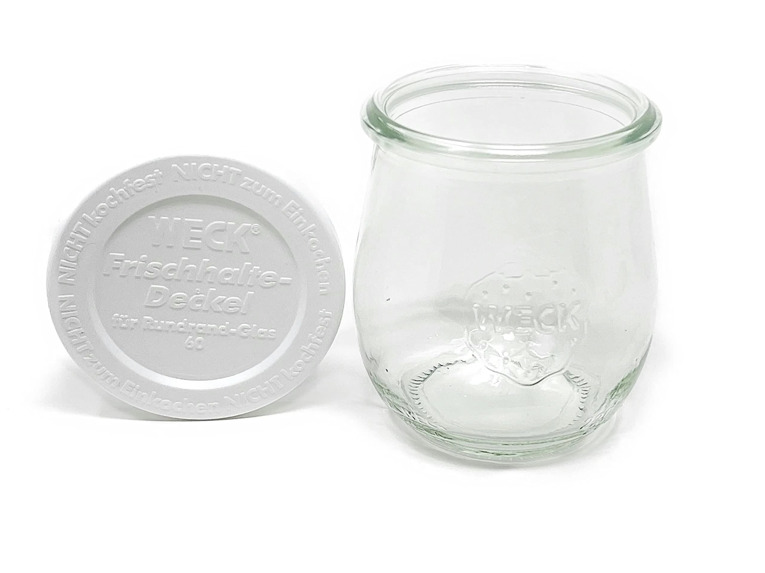WECK 762 Tulip Jars 6-Pack | Compact Food Storage Jar for Preserves & Spices
