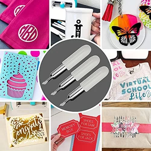 Hadwoer 5-Pack Carbide Cutting Blades Compatible with Cricut Joy & Joy Xtra | 0.63 oz (18 g) thumbnail 4