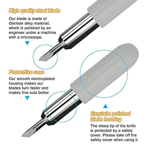 Hadwoer 5-Pack Carbide Cutting Blades Compatible with Cricut Joy & Joy Xtra | 0.63 oz (18 g) thumbnail 3