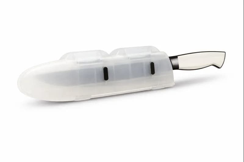 Agilux Blade Guard™ Locking Kitchen Knife Blade Protector (Clear, 8in) | Safer Storage & Longer Sharpness thumbnail 1