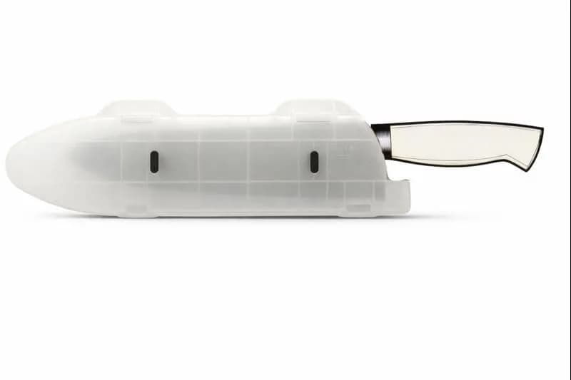 Agilux Blade Guard™ Locking Kitchen Knife Blade Protector (Clear, 10in) | Safer Storage & Longer Sharpness thumbnail 2