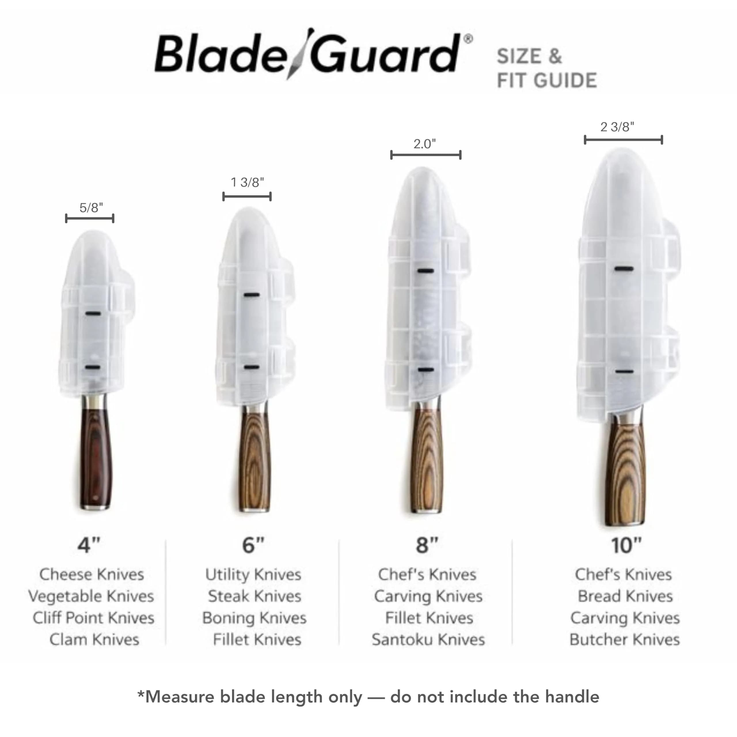 Agilux Blade Guard™ Locking Kitchen Knife Blade Protector (Clear, 10in) | Safer Storage & Longer Sharpness thumbnail 6