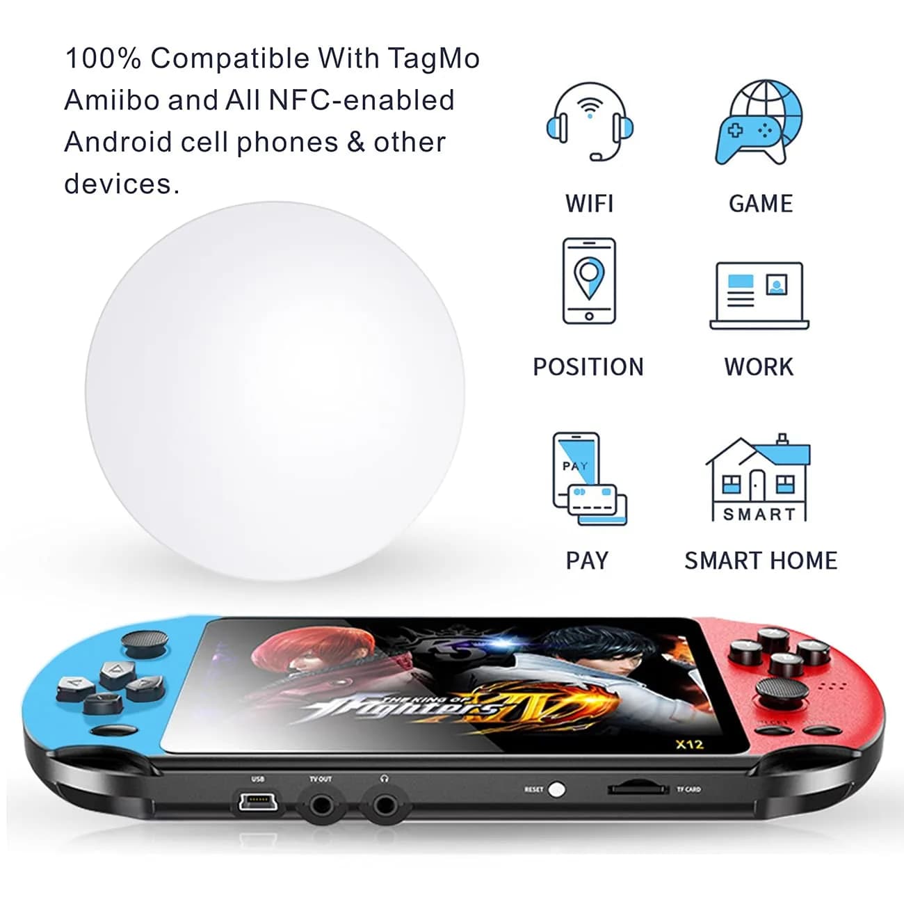 sanpopo NTAG215 NFC Tags 10PCS Round Coin Cards, 504 Bytes Memory | Work with All NFC-Enabled Devices - view 4