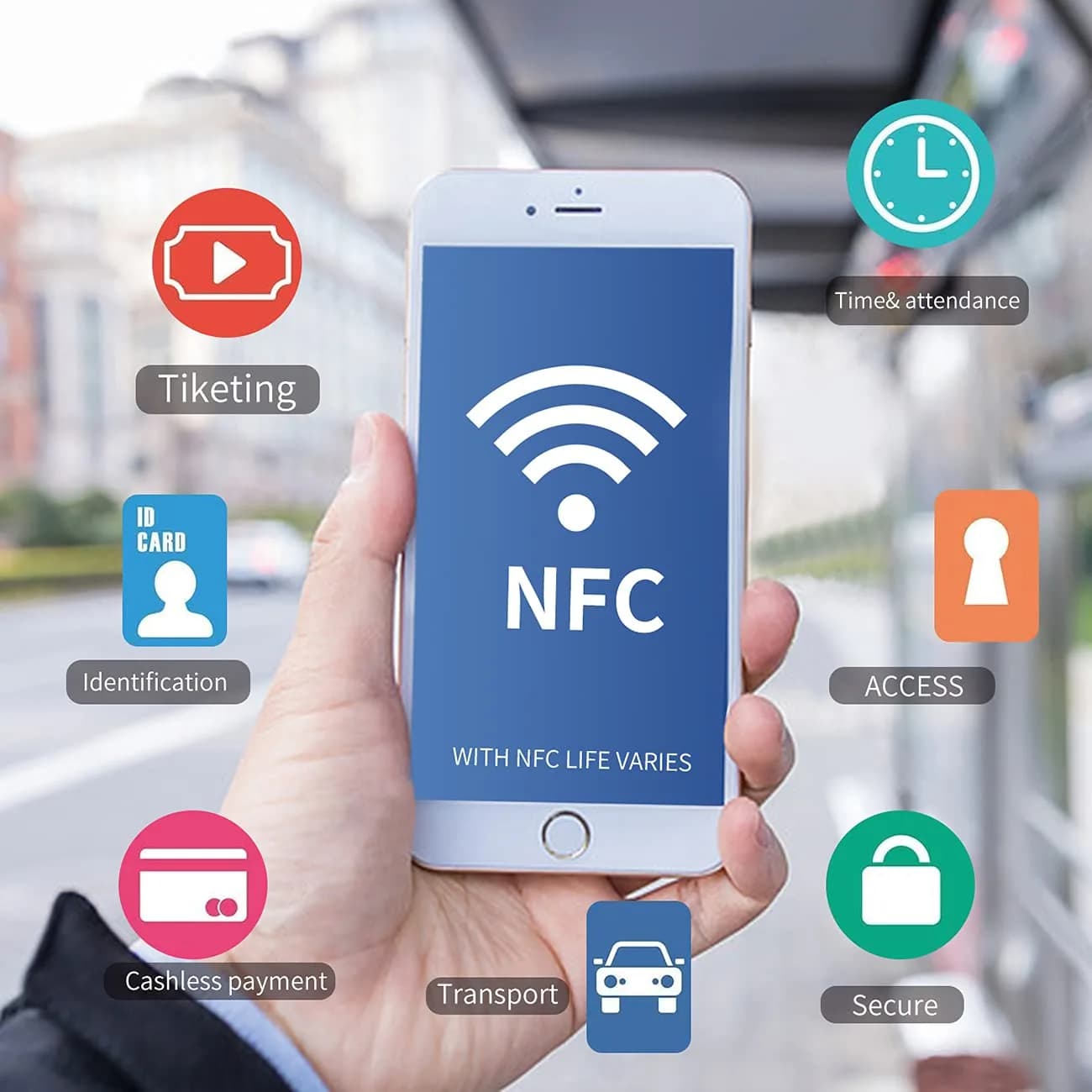 sanpopo NTAG 215 NFC Coin Cards 100-Pack | 504 Bytes Memory, Rewritable, Compatible with TagMo Amiibo & NFC Devices - 25mm (1 inch) Round - view 6