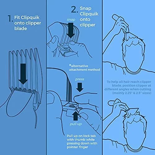 Clipquik Premium XL Clipper Guards for Wahl Clippers 2.5 inch | Extra Long, Durable, Fits Full Size Clippers thumbnail 8