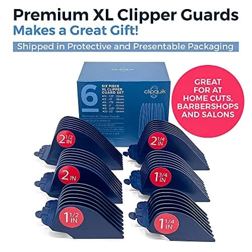 Clipquik Premium XL Clipper Guards for Wahl Clippers 2.5 inch | Extra Long, Durable, Fits Full Size Clippers thumbnail 2
