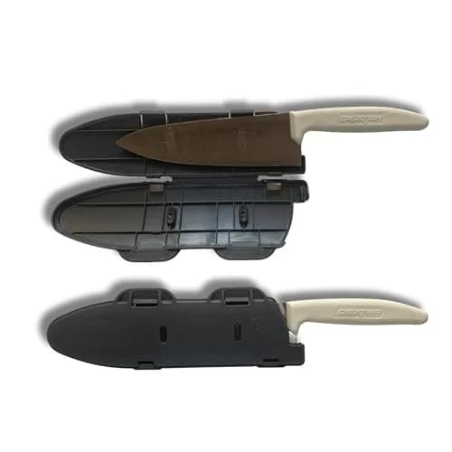 Agilux Blade Guard™ Locking Kitchen Knife Blade Protector (Grey, 8in) | Safer Storage & Transport thumbnail 2