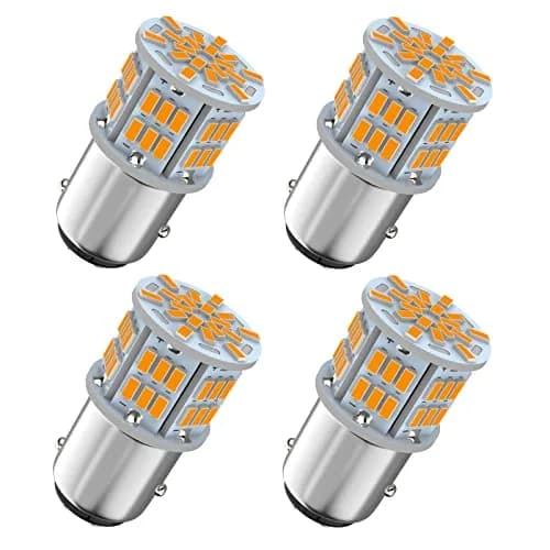 Melphan-Auto 1157 LED Brake Light Bulb 12V-24V | 54SMD Amber Yellow, 360° Brightness thumbnail 1