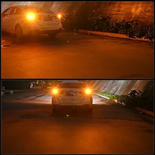 Melphan-Auto 1157 LED Brake Light Bulb 12V-24V | 54SMD Amber Yellow, 360° Brightness thumbnail 6