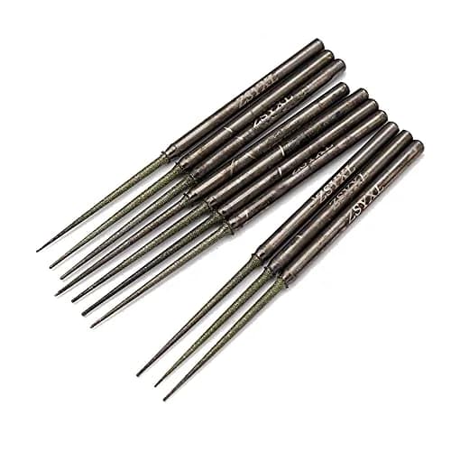 Luo ke 10 Pcs Diamond Burr Bead Reamer Set 3mm (1/8") Needle Point | For Stone, Glass, Tile, Metal thumbnail 1