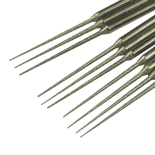 Luo ke 10 Pcs Diamond Burr Bead Reamer Set 3mm (1/8") Needle Point | For Stone, Glass, Tile, Metal thumbnail 4