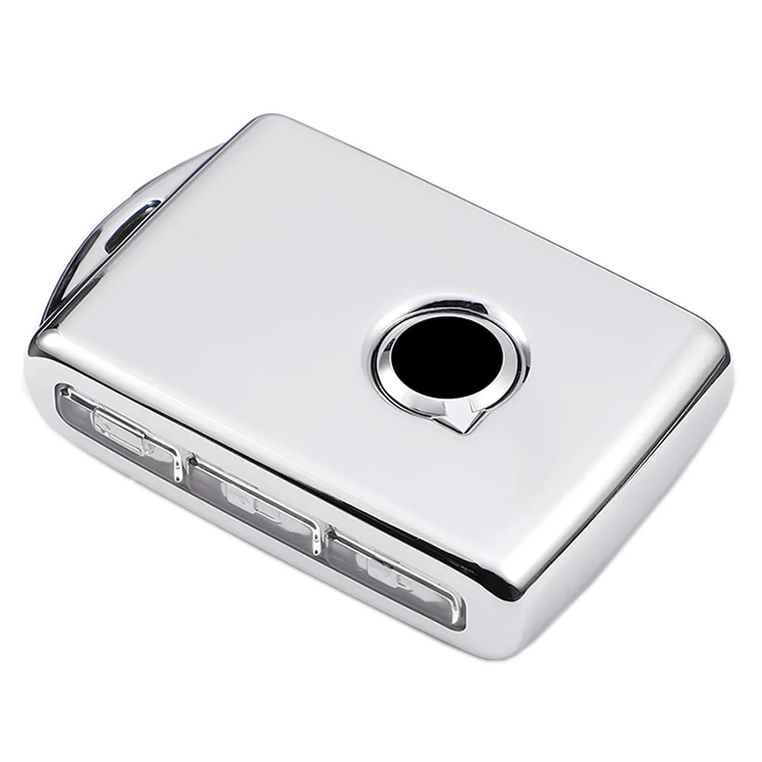 Arruweer Silver Soft TPU Key Fob Cover for Volvo XC40 XC60 XC90 S90 V90 | Full Protection Smart Key Case Holder