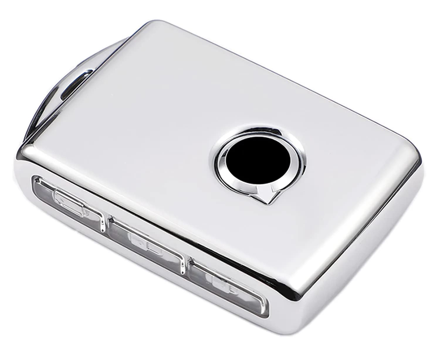 Arruweer Red TPU Key Fob Cover for Volvo XC40 XC60 XC90 S90 V90 | Full Protection Smart Key Case Holder — Silver