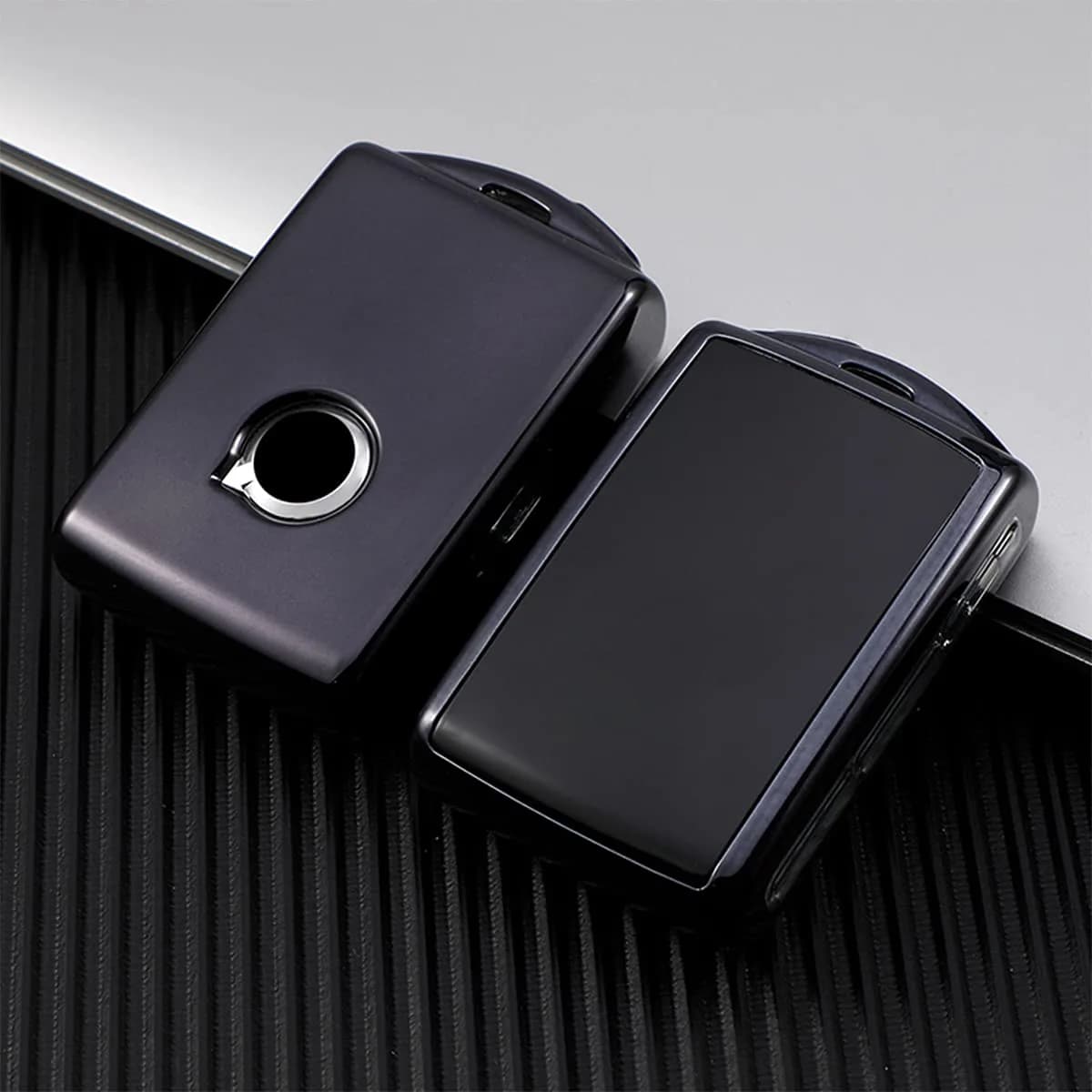 Arruweer Blue TPU Key Fob Cover for Volvo XC40 XC60 XC90 S90 V90 | Full Protection Smart Key Case Holder - view 3
