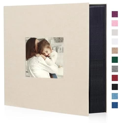 Artmag Fabric Photo Album 4x6 1000 Pockets Linen Cover Beige | Classic Wedding Anniversary Album thumbnail 1