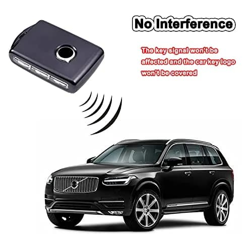 Arruweer Black Soft TPU Key Fob Cover for Volvo XC40 XC60 XC90 S90 V90 | Full Protection Smart Key Case Holder thumbnail 4