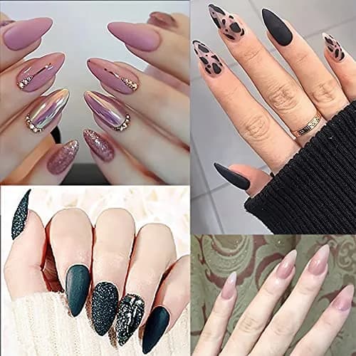 Ohlove Clear Almond Fake Nail Tips Full Cover Acrylic Nails 500 Piece Assortment | DIY Nail Art for Professional & Beginner Use thumbnail 6