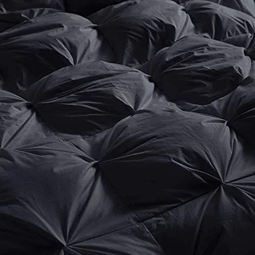 EGYPTIAN BEDDING Luxurious All-Season Goose Down Comforter Twin Size | Premium Egyptian Cotton, 50 oz Fill, Black thumbnail 3