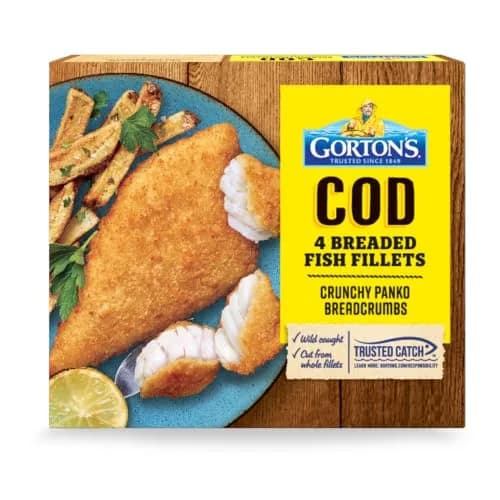 Gorton’s Breaded Fish Fillets, Wild Caught Cod, 14.6oz | Crunchy Panko Breadcrumbs, Frozen, 4 Count thumbnail 2