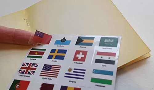 SJPRINTER World Flags Stickers - 192 Countries Transparent Planner Travel Stickers | Classic Multicolor Variety Pack thumbnail 3
