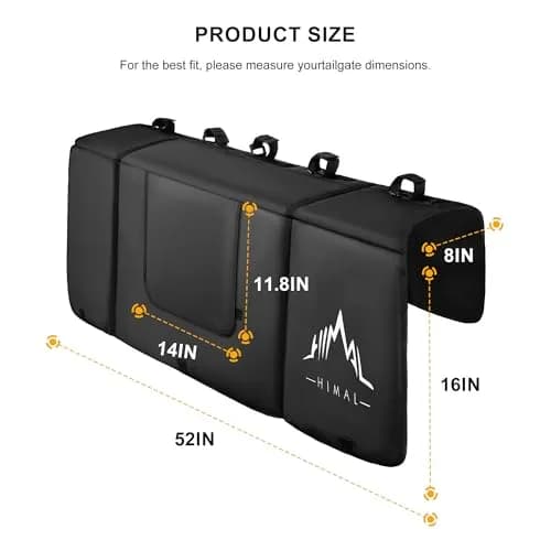 Himal Outdoors Tailgate Pad for Mountain Bike | Fits Most Trucks, Water-Resistant, Holds 5 Bikes thumbnail 2