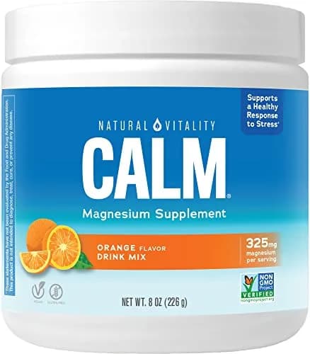 Natural Vitality Calm Magnesium Powder 8oz | Supports Stress & Relaxation thumbnail 1