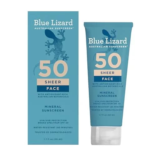 Blue Lizard Sheer Face Mineral SPF 50 Sunscreen Lotion, 1.7 fl oz | Blue Light & UVB Protection, Nourishes & Hydrates thumbnail 1