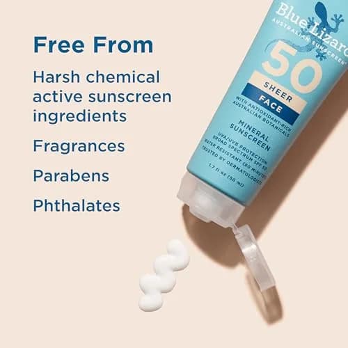 Blue Lizard Sheer Face Mineral SPF 50 Sunscreen Lotion, 1.7 fl oz | Blue Light & UVB Protection, Nourishes & Hydrates thumbnail 6