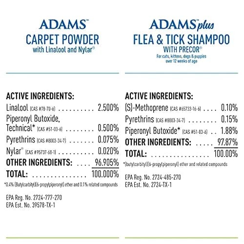ADAMS Carpet Powder & Shampoo Bundle | Flea & Tick Control for Cats & Dogs, 16oz (473ml) | Long-Lasting Flea Cycle Breaker thumbnail 4