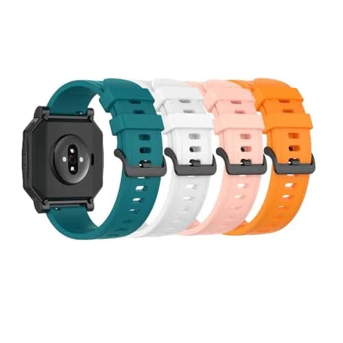 Senter 20mm Silicone Sport Replacement Watch Band Compatible with Amazfit Neo/GTR 42mm/ GTS/ GTS 2/ GTS 2e/ GTS 2 Mini/Bip/Bip Lite/Bip S/Bip U, Dark Green/White/Midnight Blue/Pink/Orange | Sweat-Resistant thumbnail 1