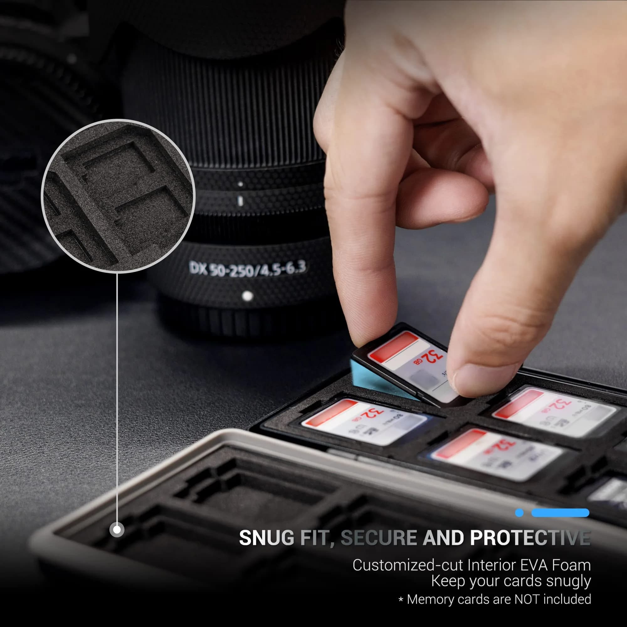 JJC Black 24-Slot Memory Card Case | Water-Resistant & Anti-Shock for 12 CFexpress Type-A + 12 SD Cards - view 2