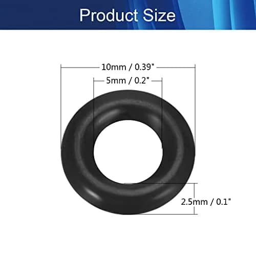 Aicosineg 200Pcs Buna-N O-Ring 10x5x2.5mm | Nitrile Rubber Seals for Plumbing & Mechanical Use thumbnail 2
