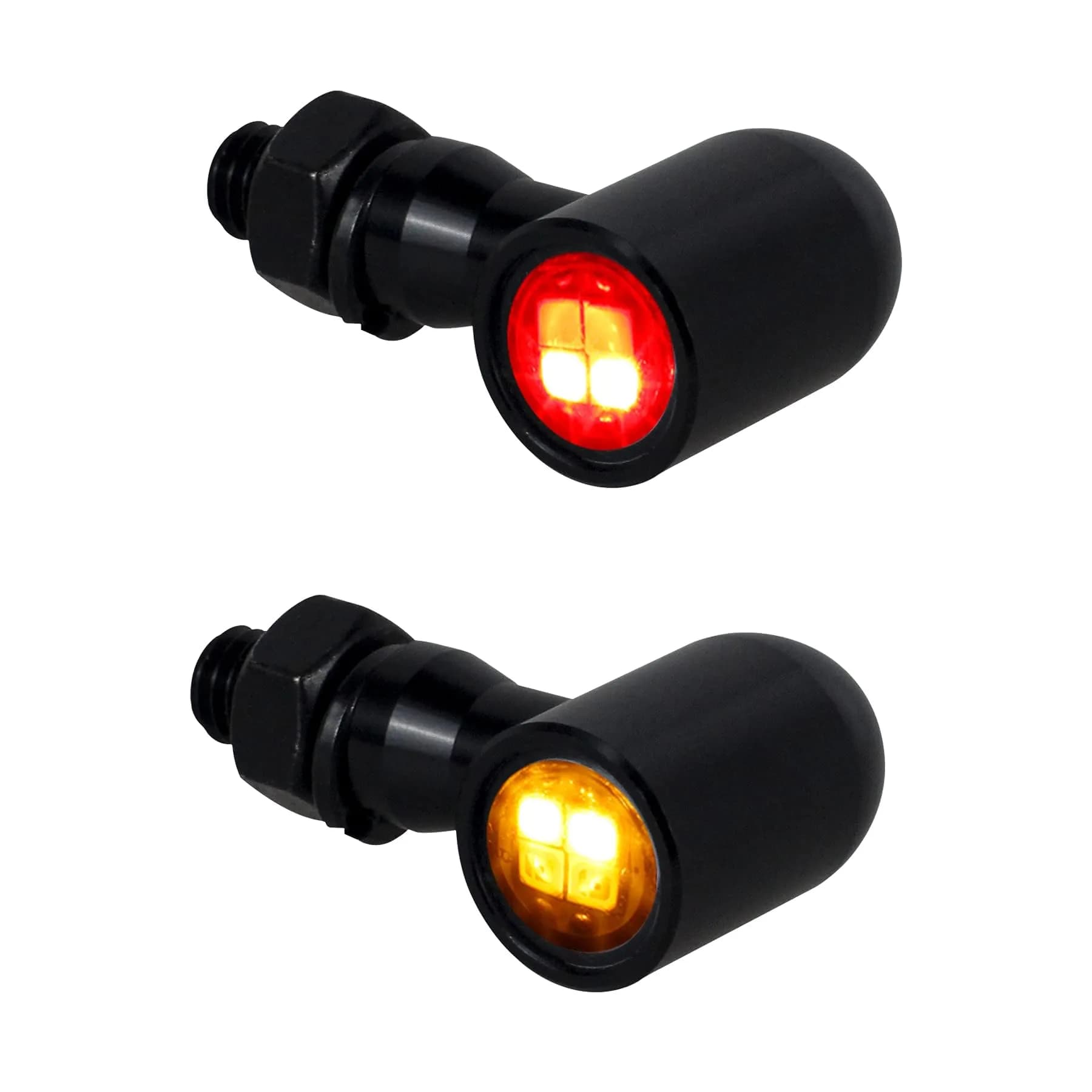 QUASCO Mini LED Motorcycle Turn Signals Brake Tail Light Pair | Universal 12V DC Rear Fitment - main product image