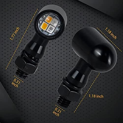QUASCO Mini LED Motorcycle Turn Signals Brake Tail Light Pair | Universal 12V DC Rear Fitment thumbnail 6